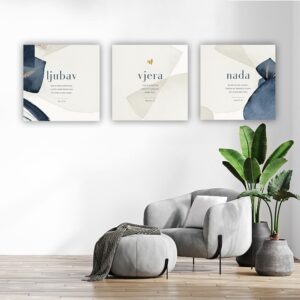 Angellum citat na platnu – “Triptih: Vjera – Ljubav – Nada" #TRI4