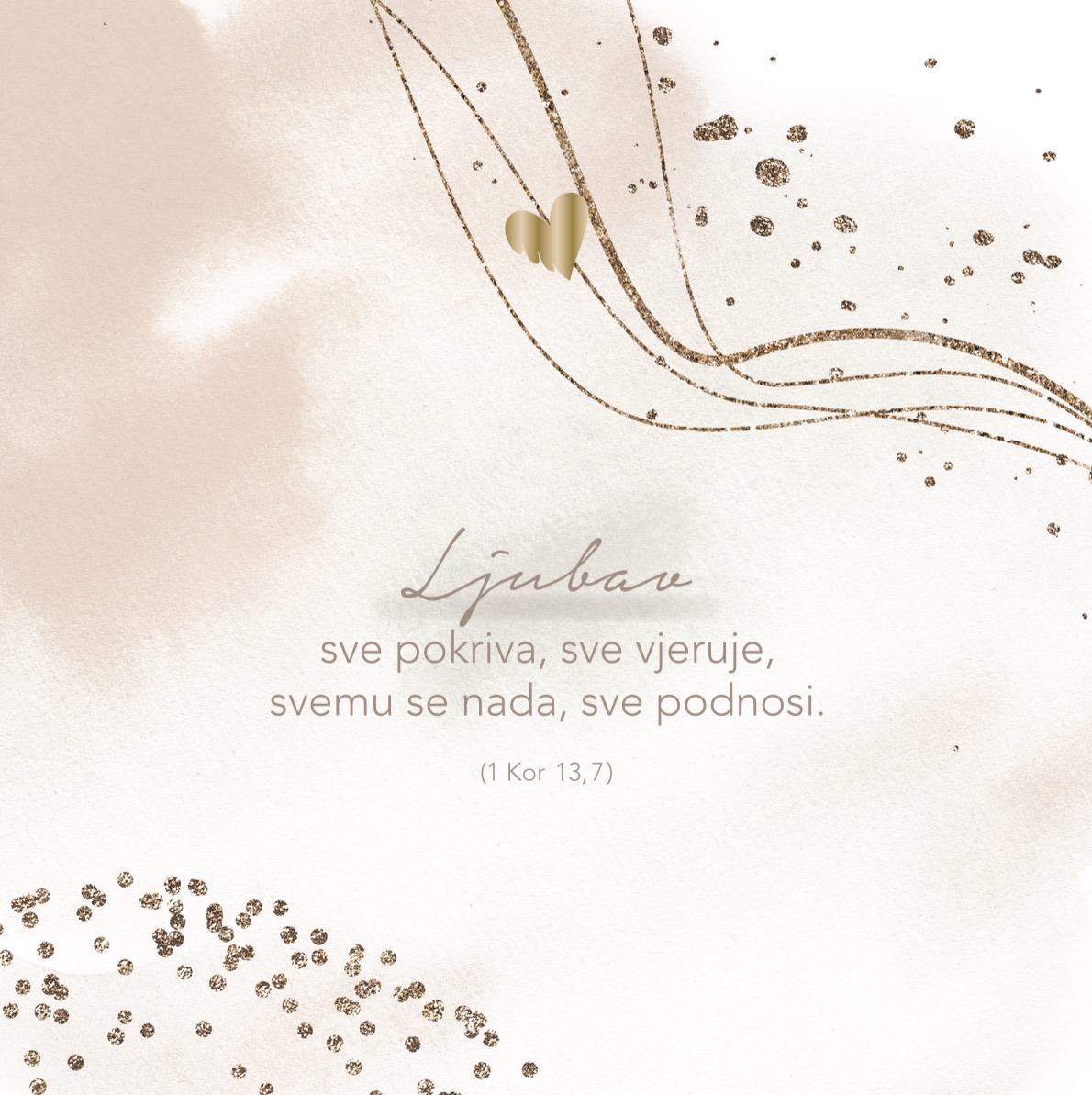 Angellum citat na platnu – “Ljubav sve pokriva, sve vjeruje, svemu se nada, sve podnosi.” (1 Kor 13, 7) - Slika 10