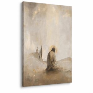 Angellum "Classic" kolekcija - Isus - Molitva na gori slika na platnu 50x70cm