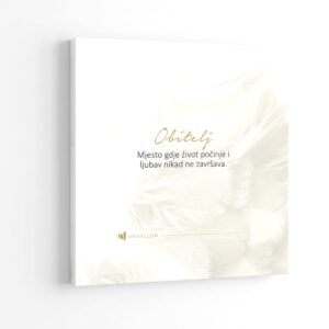Angellum citat na platnu – Obitelj Mjesto gdje život počinje i ljubav nikad ne završava. #0174
